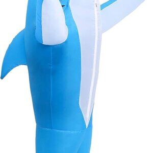 Inflatable Shark Costume Air Blow up Jaws Jumpsuit Fancy Dress Funny Carcharias